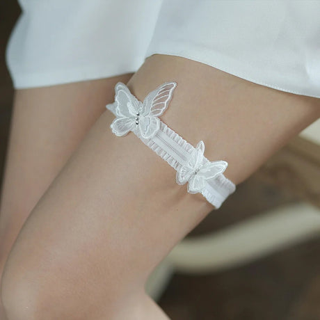 Pearl Lace Bridal Wedding Day Garter - I'm Getting Married