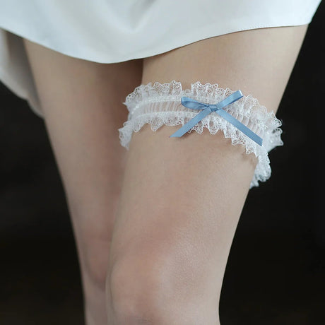 Pearl Lace Bridal Wedding Day Garter - I'm Getting Married