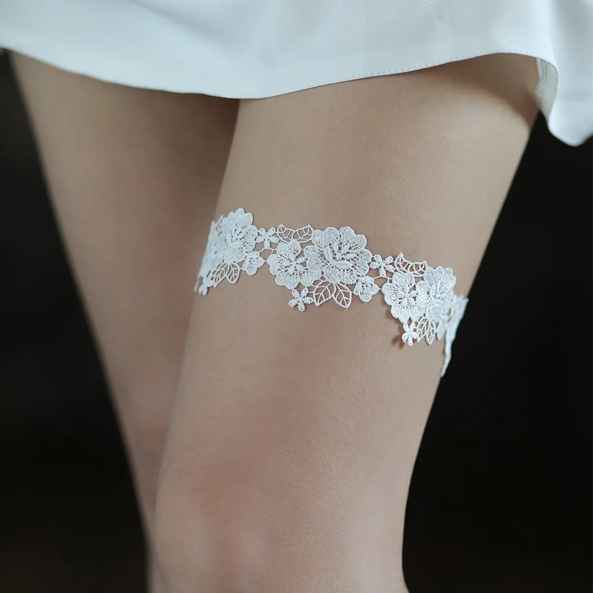 Pearl Lace Bridal Wedding Day Garter - I'm Getting Married