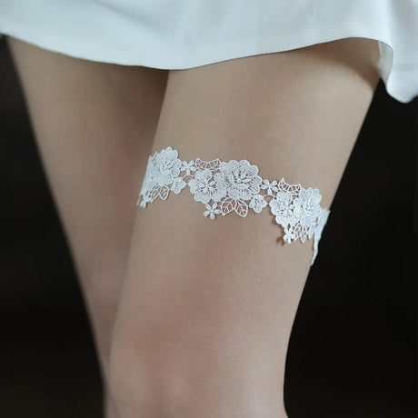 Pearl Lace Bridal Wedding Day Garter - I'm Getting Married
