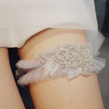 Pearl Lace Bridal Wedding Day Garter - I'm Getting Married