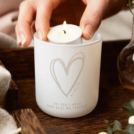 Personalised Glass Candle Tealight Holder - I'm Getting Married
