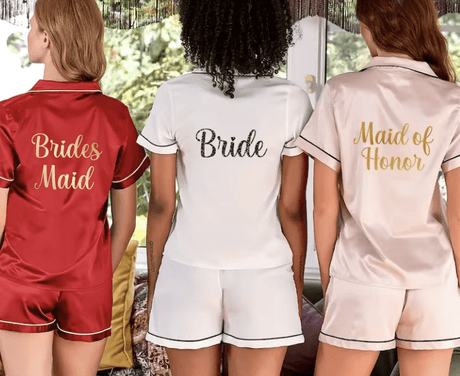Personalised Monogram Satin Bride, Bridesmaids Pajama Set - I'm Getting Married