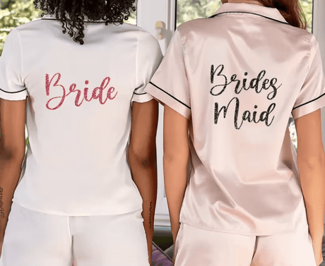 Personalised Monogram Satin Bride, Bridesmaids Pajama Set - I'm Getting Married