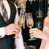 Personalised Mrs and Mr Champagne Glass Flute Set - I'm Getting Married