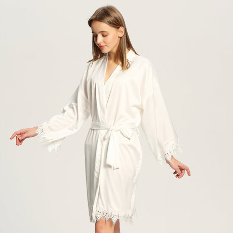 Personalised Satin Luxe Wedding Day Bridal Robe - I'm Getting Married