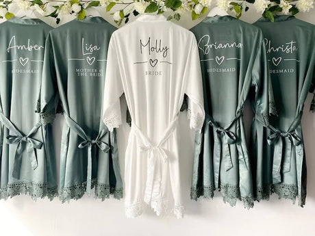 Personalised Satin Luxe Wedding Day Bridal Robe - I'm Getting Married