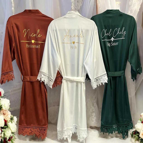 Personalised Satin Luxe Wedding Day Bridal Robe - I'm Getting Married