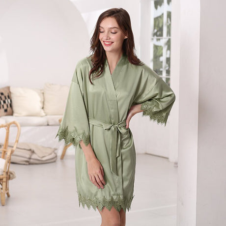 Personalised Satin Luxe Wedding Day Bridal Robe - I'm Getting Married