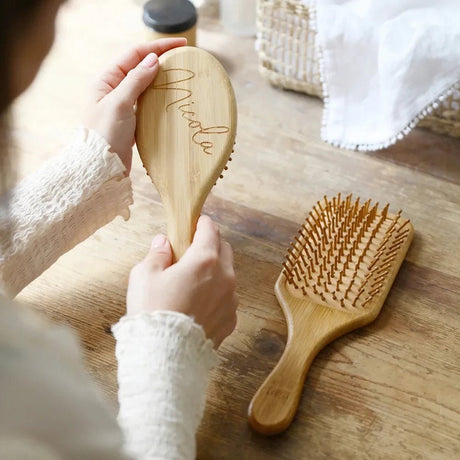 Personalised Wooden Hair Brush - Bridesmaid Gift - I'm Getting Married