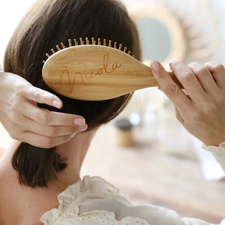 Personalised Wooden Hair Brush - Bridesmaid Gift - I'm Getting Married