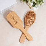 Personalised Wooden Hair Brush - Bridesmaid Wedding Day Gift - I'm Getting Married