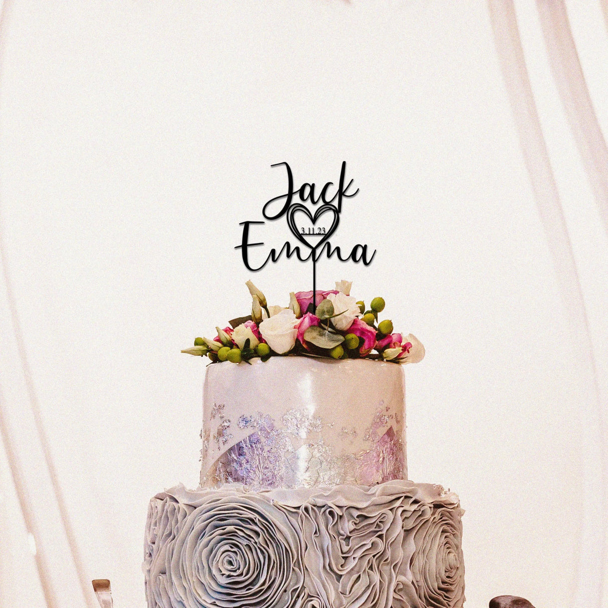 Personalized Acrylic Wedding Cake Topper - I'm Getting Married