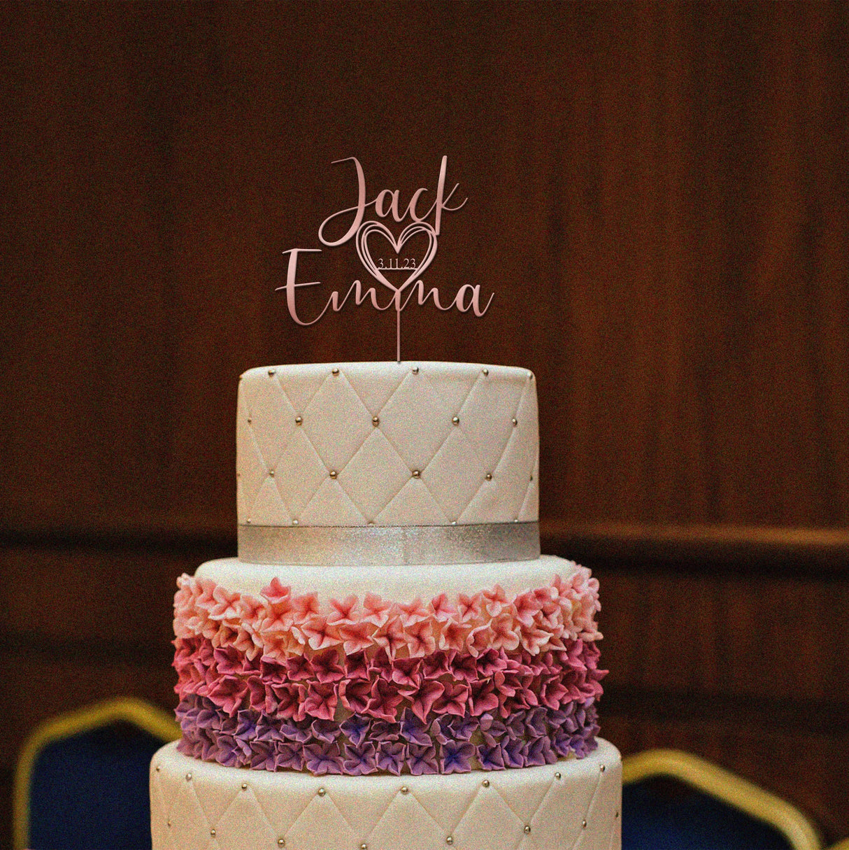 Personalized Acrylic Wedding Cake Topper - I'm Getting Married