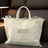 Personalized Bride Tote with Rhinestone Pearl Letters - I'm Getting Married