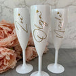 Personalized White Champagne Flute - Bridal Party Gift - I'm Getting Married
