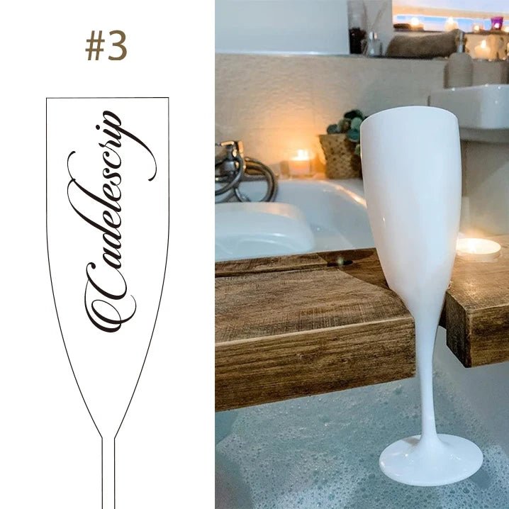 Personalized White Champagne Flute - Bridal Party Gift - I'm Getting Married