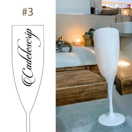 Personalized White Champagne Flute - Bridal Party Gift - I'm Getting Married