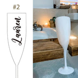 Personalized White Champagne Flute - Bridal Party Gift - I'm Getting Married