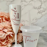 Personalized White Champagne Flute - Bridal Party Gift - I'm Getting Married