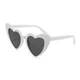 Retro Heart White and Pink Wedding Day Sunglasses